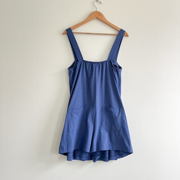 Free People Beach Nichola Sleeveless Romper Dress in Indigo Blue, Size Medium - Picture 3 of 11